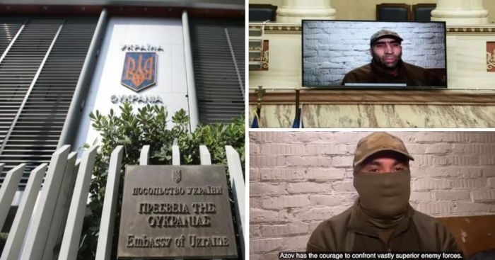H &Pi;&rho;&epsilon;&sigma;&beta;&epsilon;ί&alpha; &tau;&eta;&sigmaf; &Omicron;&upsilon;&kappa;&rho;&alpha;&nu;ί&alpha;&sigmaf; &sigma;&tau;&eta;&nu; &Epsilon;&lambda;&lambda;ά&delta;&alpha; &alpha;&pi;&omicron;&theta;&epsilon;ώ&nu;&epsilon;&iota; &tau;&omicron; &nu;&alpha;&zeta;&iota;&sigma;&tau;&iota;&kappa;ό &tau;ά&gamma;&mu;&alpha; &laquo;&Alpha;&zeta;ό&phi;&raquo;