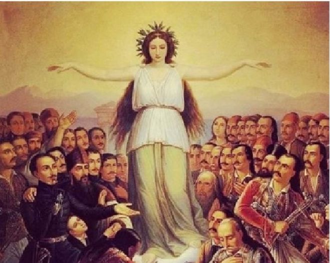 1821: &ldquo;&Omicron;&lambda;&omicron;&iota; &mu;&alpha;&zeta;ί&rdquo;, &epsilon;; &Alpha;&lambda;ή&theta;&epsilon;&iota;&alpha;;