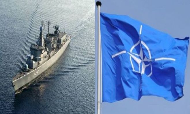 Η ματωμένη σημαία του ΝΑΤΟ ντροπιάζει τον ελληνικό στόλο