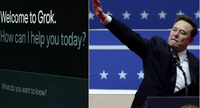 &Alpha;&pi;ί&theta;&alpha;&nu;&omicron; &xi;έ&pi;&lambda;&upsilon;&mu;&alpha; &tau;&omicron;&upsilon; &Nu;&alpha;&zeta;&iota;&sigma;&mu;&omicron;ύ &alpha;&pi;ό &tau;&omicron; AI chatbot Grok &tau;&omicron;&upsilon; &Mu;&alpha;&sigma;&kappa;...